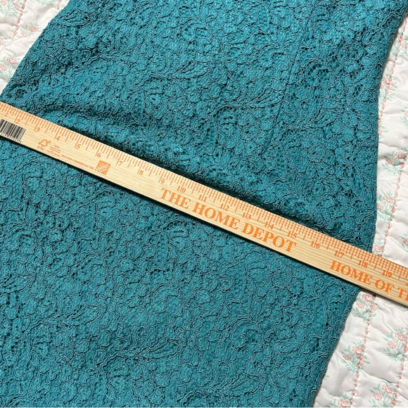 Adrianna Papell Turquoise Lace Cocktail Dress 4 - Picture 11 of 12